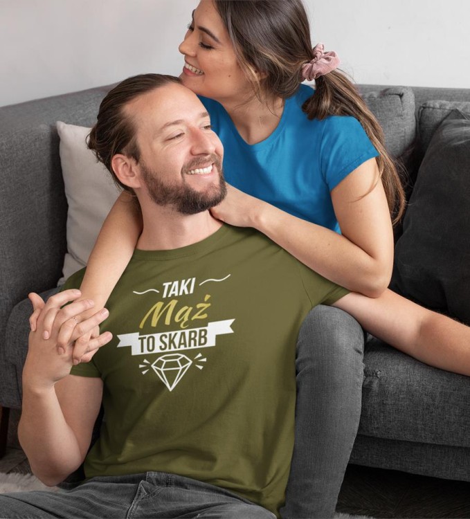 KOSZULKA NA WALENTYNKI PREZENT DLA CHŁOPAKA MĄŻ SKARB  KOLOR KHAKI (5).jpg