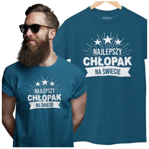 KOSZULKA NA WALENTYNKI PREZENT DLA CHŁOPAKA NAJLEPSZY CHŁOPAK NA ŚWIECIE KOLOR PETROL BLUE (1).jpg