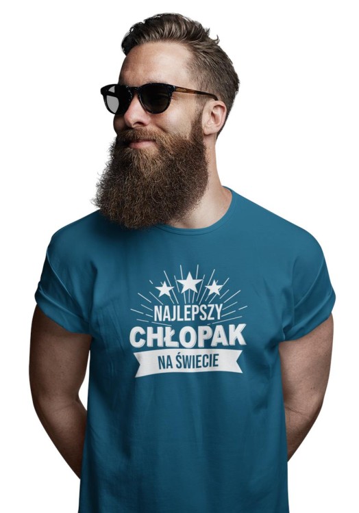 KOSZULKA NA WALENTYNKI PREZENT DLA CHŁOPAKA NAJLEPSZY CHŁOPAK NA ŚWIECIE KOLOR PETROL BLUE (3).jpg