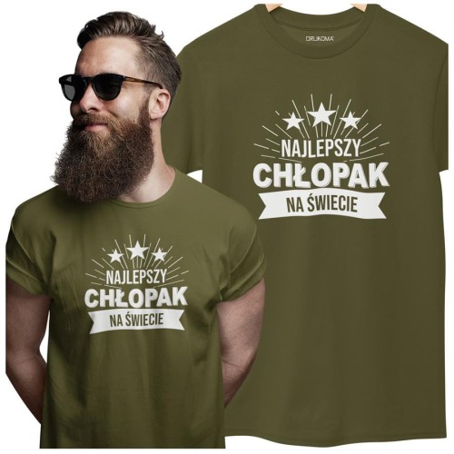 KOSZULKA NA WALENTYNKI PREZENT DLA CHŁOPAKA NAJLEPSZY CHŁOPAK NA ŚWIECIE KOLOR KHAKI (1).jpg