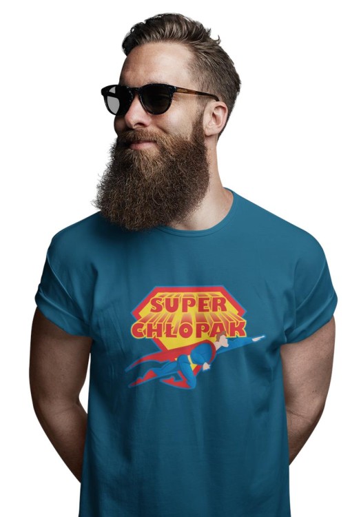 KOSZULKA NA WALENTYNKI PREZENT DLA CHŁOPAKA SUPER CHŁOPAK  KOLOR PETROL BLUE (3).jpg