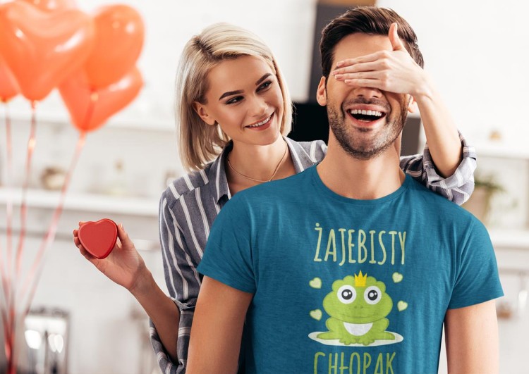 KOSZULKA NA WALENTYNKI PREZENT DLA CHŁOPAKA ŻAJEBISTY CHŁOPAK  KOLOR PETROL BLUE (2).jpg