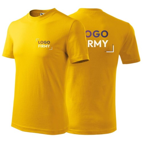 Koszulka żółta z krótkim rękawem z logo na sercu i plecach unisex z nadrukiem logo firmy 200g HEAVY110 kolor 04 koszulka krótki rękaw.jpg