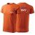 Koszulka pomarańczowa z krótkim rękawem z logo na sercu i plecach męska z nadrukiem logo firmy 160g BASIC129 kolor 11 koszulka krótki rękaw.jpg