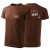 Koszulka czekoladowa z krótkim rękawem z logo na sercu i plecach męska z nadrukiem logo firmy 160g BASIC129 kolor 38 koszulka krótki rękaw.jpg