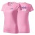 Koszulka różowa z krótkim rękawem z logo na sercu i plecach damska z nadrukiem logo firmy 160g BASIC134 kolor 30 koszulka krótki rękaw.jpg