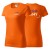 Koszulka pomarańczowa z krótkim rękawem z logo na sercu i plecach damska z haftem nadrukiem logo firmy 160g BASIC134 kolor 11 koszulka krótki.jpg