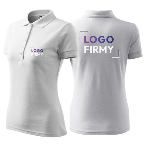 Koszulka biała polo z logo na sercu i plecach damska z nadrukiem logo firmy 200g 210 kolor 00 koszulka polo.jpg