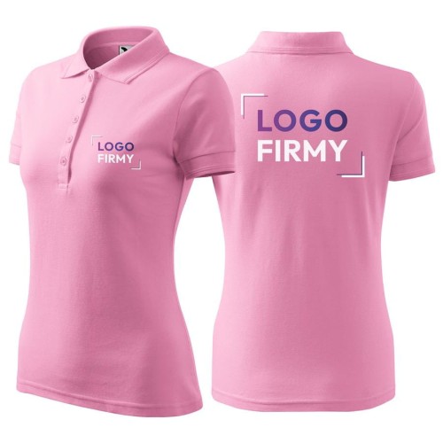 Koszulka różowa polo z logo na sercu i plecach damska z nadrukiem logo firmy 200g 210 kolor 30 koszulka polo.jpg