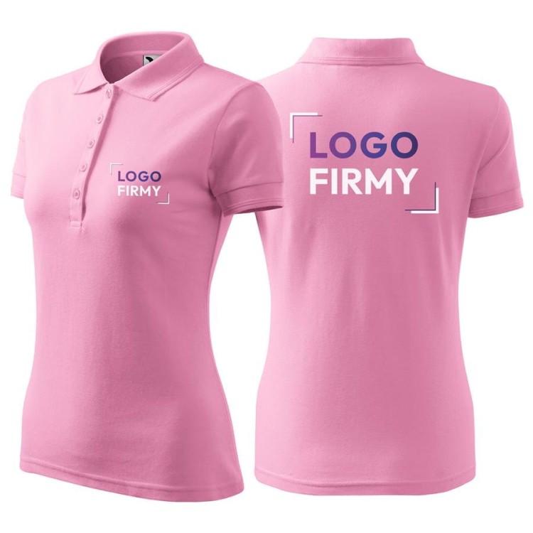 Koszulka różowa polo z logo na sercu i plecach damska z nadrukiem logo firmy 200g 210 kolor 30 koszulka polo.jpg