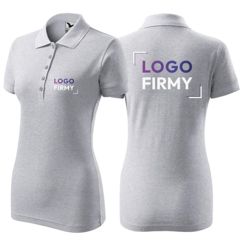 Koszulka jasnoszary melanż polo z logo na sercu i plecach damska z nadrukiem logo firmy 200g 210 kolor 03 koszulka polo.jpg