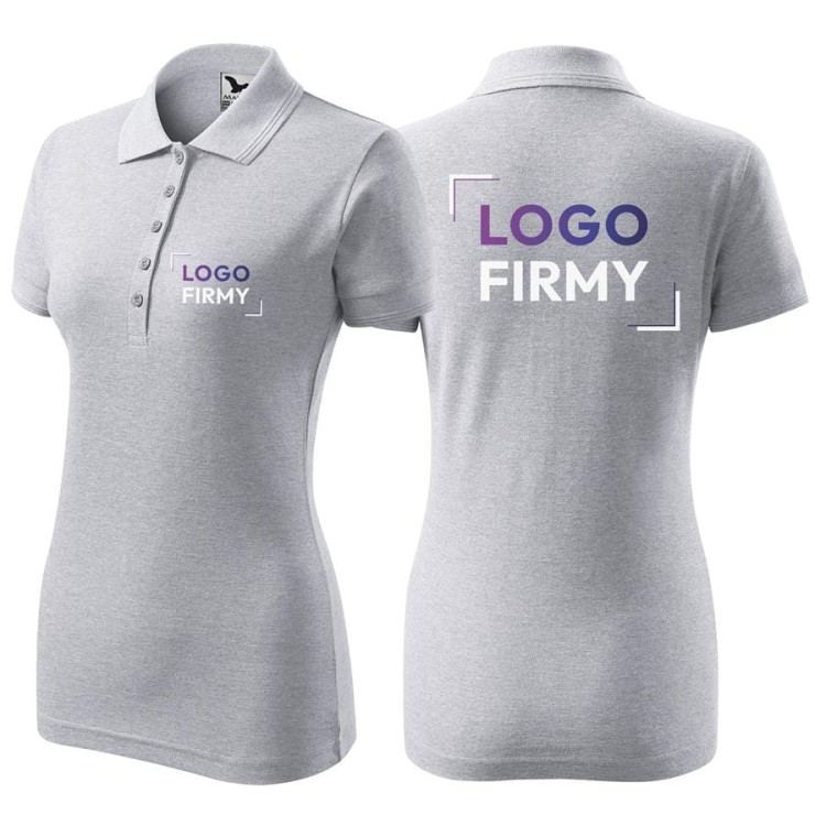 Koszulka jasnoszary melanż polo z logo na sercu i plecach damska z nadrukiem logo firmy 200g 210 kolor 03 koszulka polo.jpg