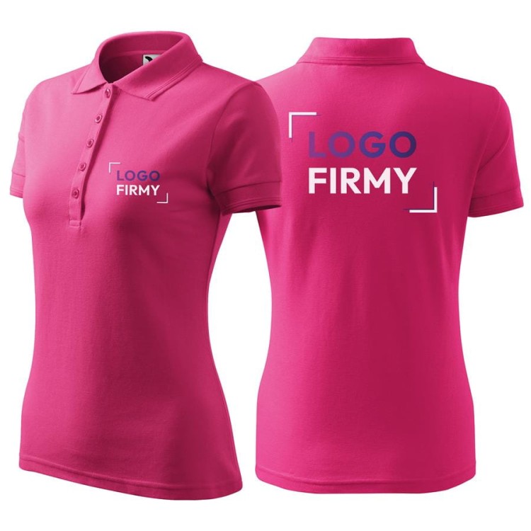 Koszulka czerwień purpurowa polo z logo na sercu i plecach damska z nadrukiem logo firmy 200g 210 kolor 40 koszulka polo.jpg