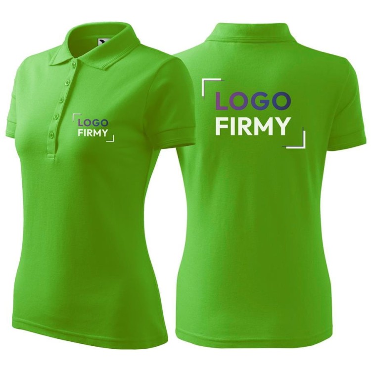 Koszulka green apple polo z logo na sercu i plecach damska z nadrukiem logo firmy 200g 210 kolor 92 koszulka polo.jpg