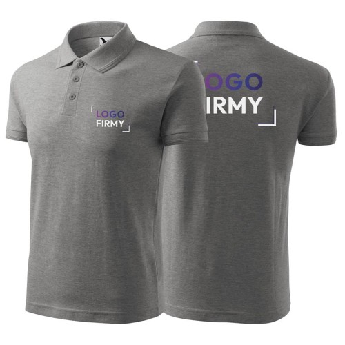 Koszulka ciemnoszary melanż polo z logo na sercu i plecach męska z nadrukiem logo firmy 200g 203 kolor 12 koszulka polo.jpg