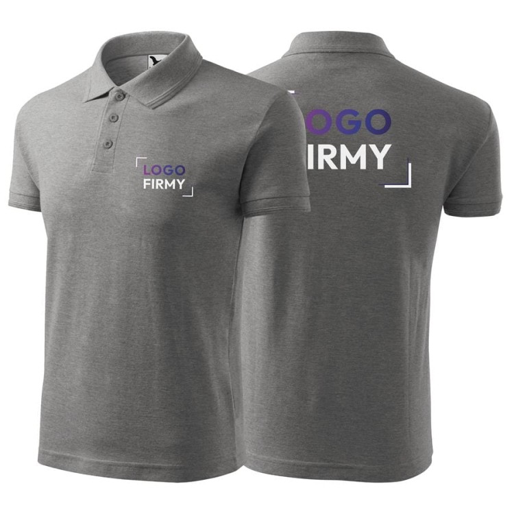 Koszulka ciemnoszary melanż polo z logo na sercu i plecach męska z nadrukiem logo firmy 200g 203 kolor 12 koszulka polo.jpg