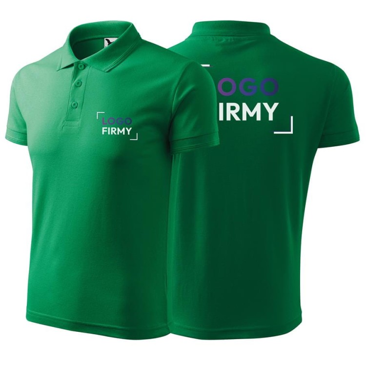 Koszulka zieleń trawy polo z logo na sercu i plecach męska z nadrukiem logo firmy 200g 203 kolor 16 koszulka polo.jpg