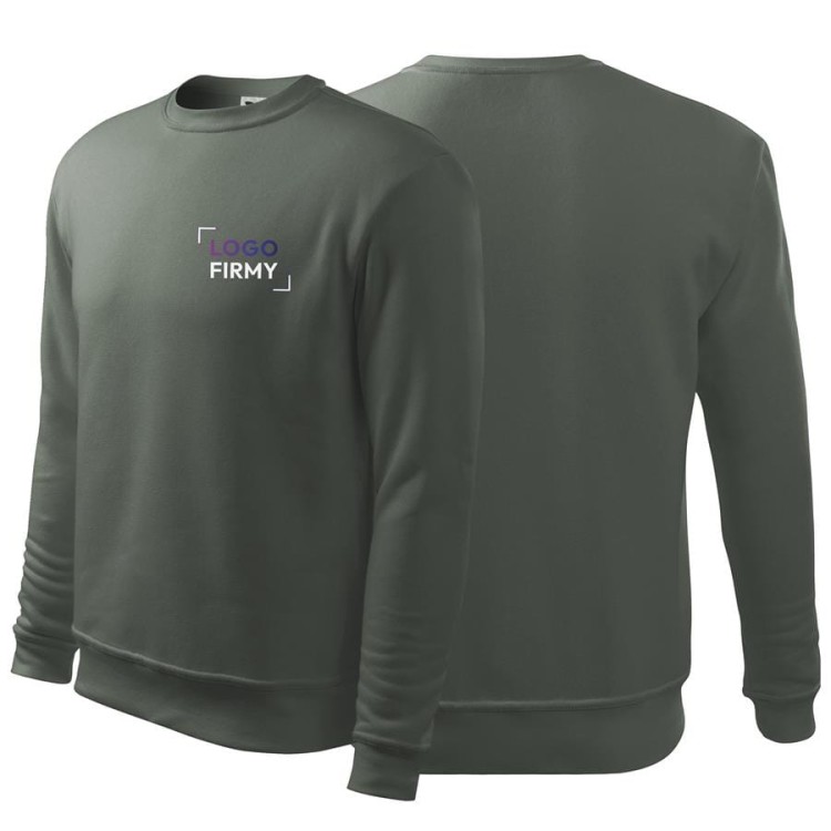 Bluza ciemny khaki męska dziecięca z logo na sercu nadrukiem logo firmy 300g 406 kolor 67 bluza podstawowa.jpg