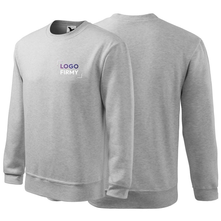 Bluza jasnoszary melanż męskadziecięca z logo na sercu nadrukiem logo firmy 300g 406 kolor 03 bluza podstawowa.jpg