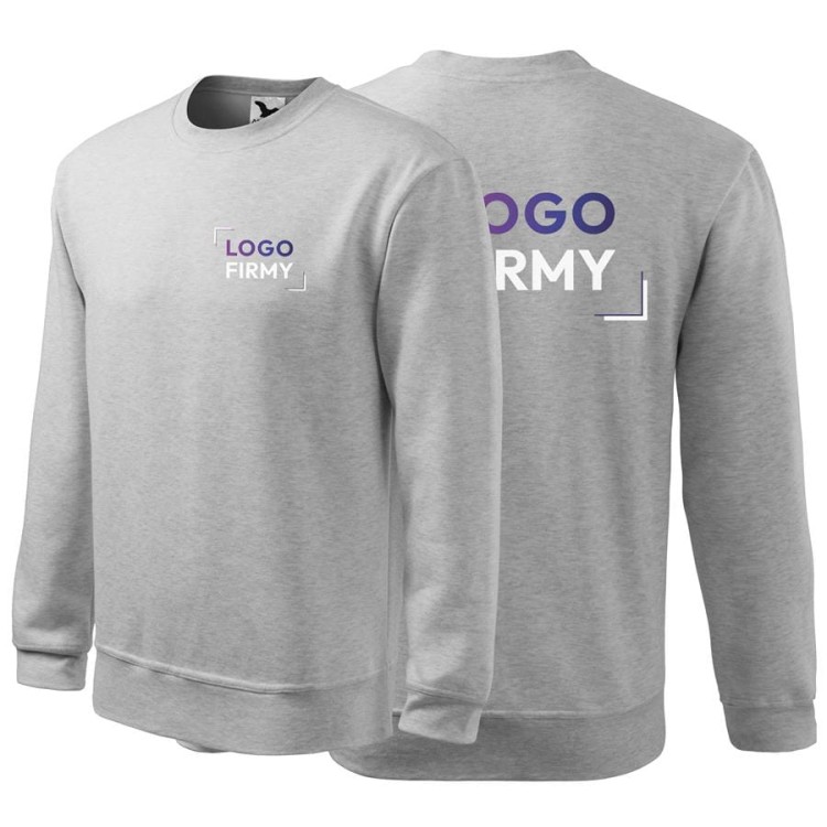 Bluza jasnoszary melanż męskadziecięca z logo na sercu i plecach z nadrukiem logo firmy 300g 406 kolor 03 bluza podstawowa.jpg