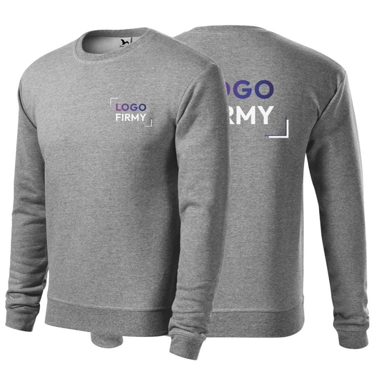 Bluza ciemnoszary melanż z logo na sercu i na plecach męska dziecięca z nadrukiem logo firmy 300g 406 kolor 12 bluza podstaw.jpg