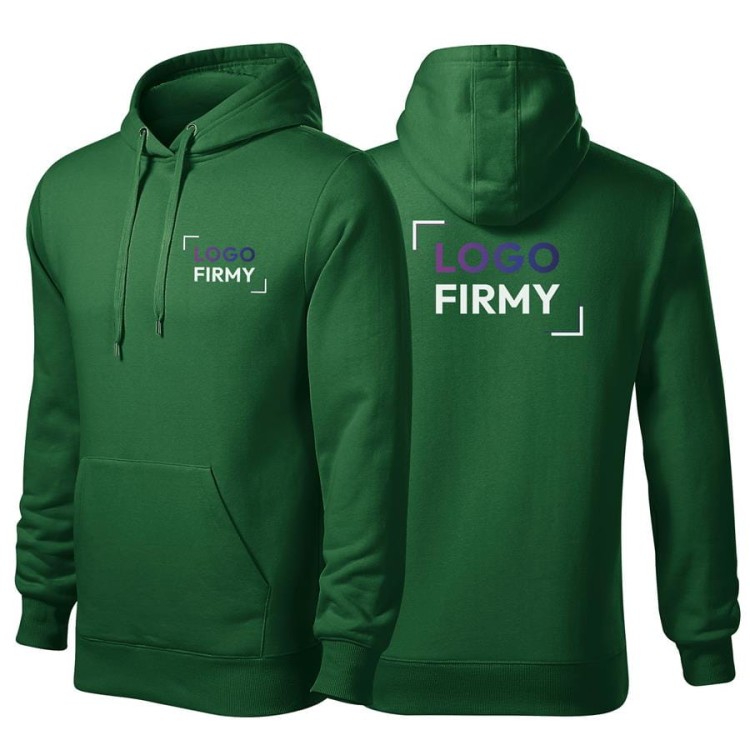 Bluza zieleń butelkowa męska z logo na sercu i plecach z nadrukiem logo firmy 320g 413 kolor 06 bluza cape.jpg
