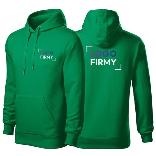 Bluza zieleń trawy męska z logo na sercu i plecach z nadrukiem logo firmy 320g 413 kolor 16 bluza cape.jpg