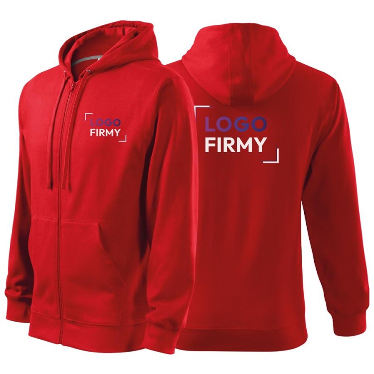 Bluza czerwona męska z logo na sercu i plecach z nadrukiem logo firmy 300g 410 kolor 07 bluza trendy zipper.jpg