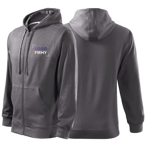 Bluza stalowy męska z logo na sercu z nadrukiem logo firmy 300g 410 kolor 36 bluza trendy zipper.jpg
