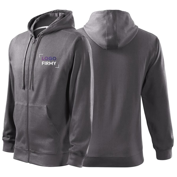 Bluza stalowy męska z logo na sercu z nadrukiem logo firmy 300g 410 kolor 36 bluza trendy zipper.jpg
