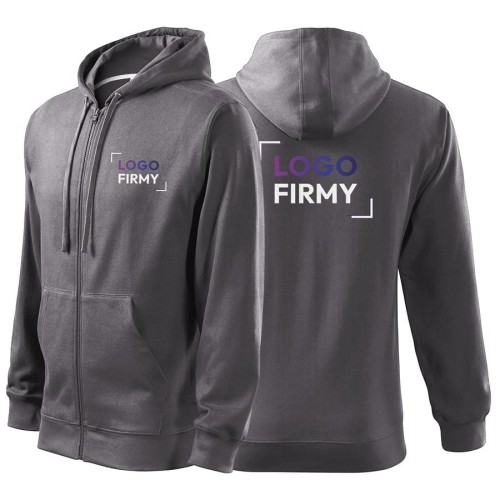 Bluza stalowy męska z logo na sercu i plecach z nadrukiem logo firmy 300g 410 kolor 36 bluza trendy zipper.jpg