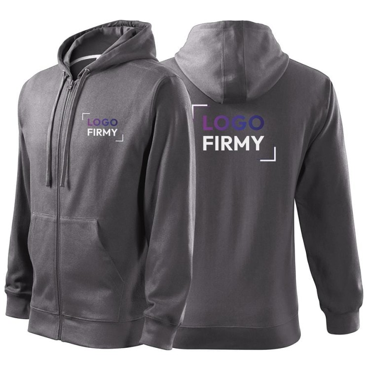 Bluza stalowy męska z logo na sercu i plecach z nadrukiem logo firmy 300g 410 kolor 36 bluza trendy zipper.jpg