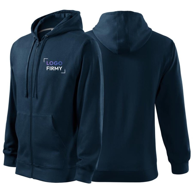Bluza granatowa męska z logo na sercu z nadrukiem logo firmy 300g 410 kolor 02 bluza trendy zipper.jpg