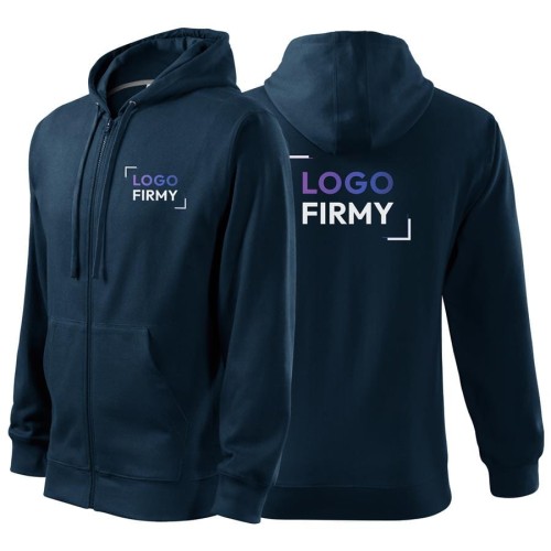 Bluza granatowa męska z logo na sercu i plecach z nadrukiem logo firmy 300g 410 kolor 02 bluza trendy zipper.jpg