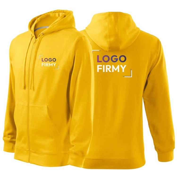 Bluza żółta męska z logo na sercu i plecach z nadrukiem logo firmy 300g 410 kolor 04 bluza trendy zipper.jpg
