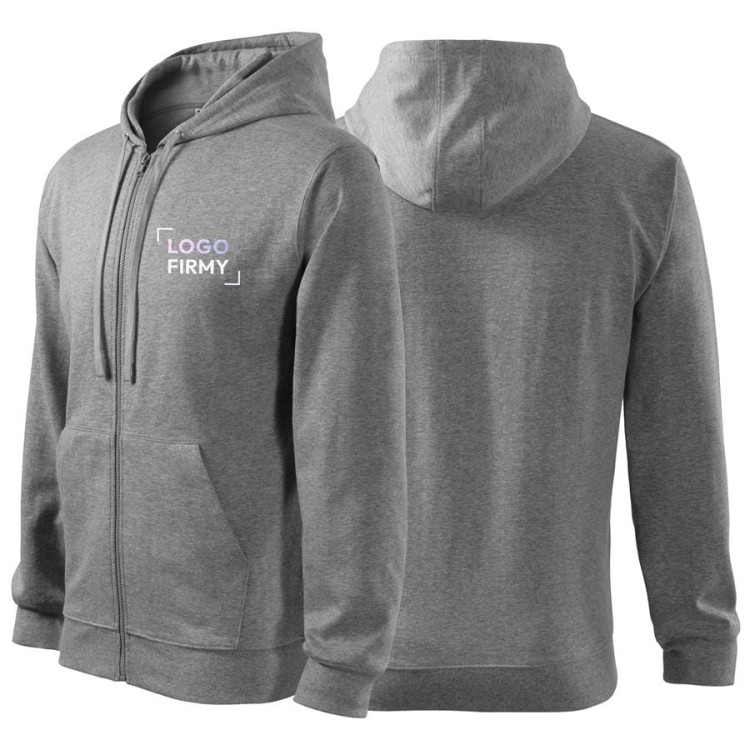 Bluza ciemnoszary melanż męska z logo na sercu z nadrukiem logo firmy 300g 410 kolor 12 bluza trendy zipper.jpg