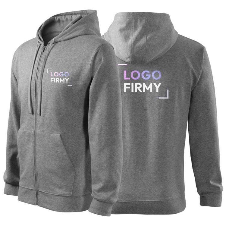 Bluza ciemnoszary melanż męska z logo na sercu i plecach z nadrukiem logo firmy 300g 410 kolor 12 bluza trendy zipper.jpg