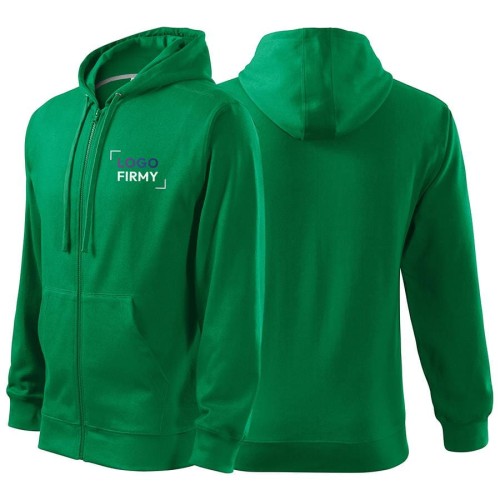 Bluza zieleń trawy męska z logo na sercu z nadrukiem logo firmy 300g 410 kolor 16 bluza trendy zipper.jpg