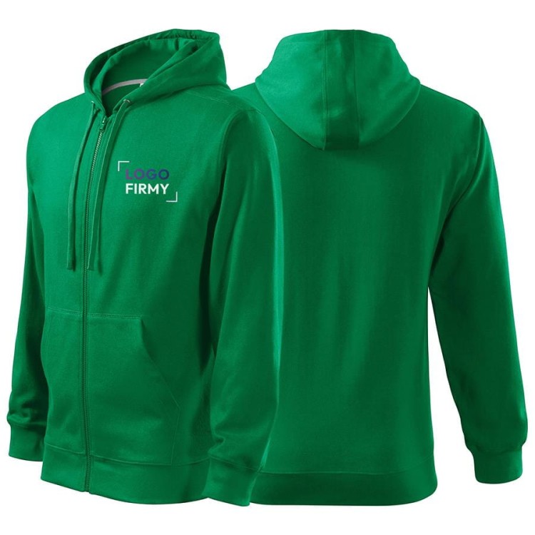 Bluza zieleń trawy męska z logo na sercu z nadrukiem logo firmy 300g 410 kolor 16 bluza trendy zipper.jpg