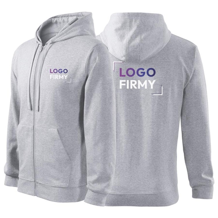 Bluza jasnoszary melanż męska z logo na sercu i plecach z nadrukiem logo firmy 300g 410 kolor 03 bluza trendy zipper.jpg