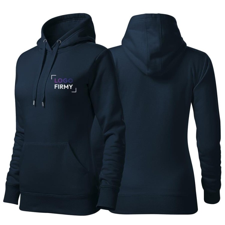 Bluza granatowa damska z logo na sercu z nadrukiem logo firmy 320g 414 kolor 02 bluza cape.jpg