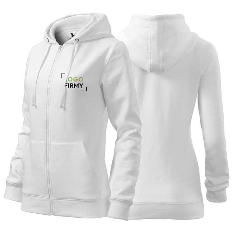 Bluza biała damska z logo na sercu z nadrukiem logo firmy 300g 411 kolor 00 bluza trendy zipper.jpg