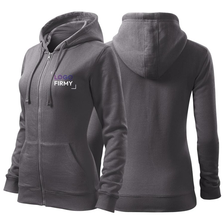 Bluza stalowy damska z logo na sercu z nadrukiem logo firmy 300g 411 kolor 36 bluza trendy zipper.jpg