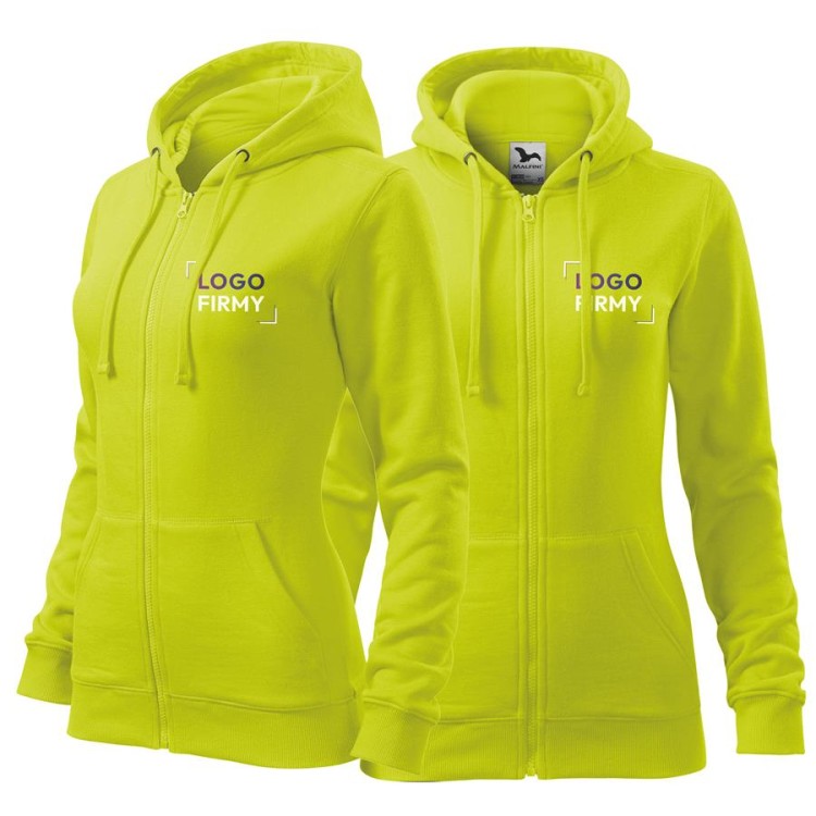 Bluza limetka damska z logo na sercu z nadrukiem logo firmy 300g 411 kolor 62 bluza trendy zipper.jpg