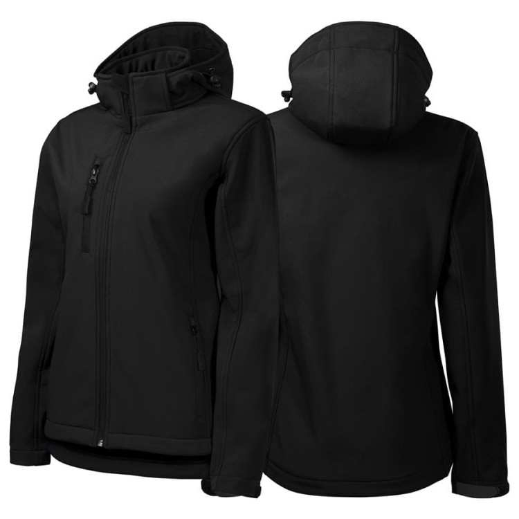 Kurtka czarna softshell Malfini damska z logo na sercu z nadrukiem logo firmy 300g 521 kolor 01.jpg