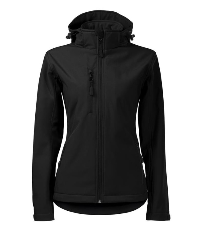 Kurtka czarna softshell Malfini damska z logo na sercu z nadrukiem logo firmy 300g 521 kolor 01 (2).jpg