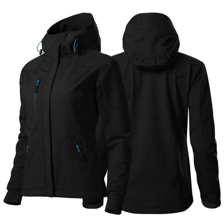 Kurtka czarna softshell Malfini damska z logo na sercu i plecach z nadrukiem logo firmy 280g 532 kolor 01.jpg