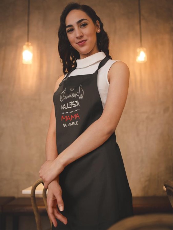 Fartuch Kuchenny dla Mamy z Nadrukiem Tak wygląda najlepsza mama świecie Upominek Grill Dzień Matki (2).jpg