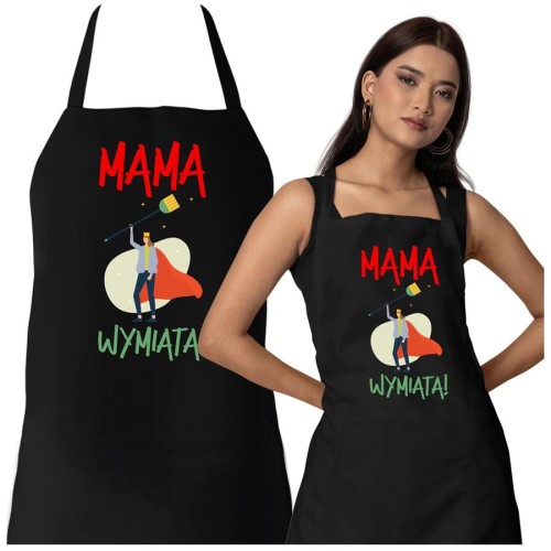 Fartuch dla Mamy na prezent na Dzień Matki z napisem Mama wymiata!.jpg