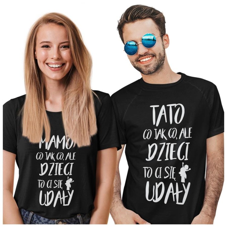 Zestaw koszulek dla rodziców na prezent koszulka dla mamy i taty MAMOTATO CO JAK CO ALE DZIECI TO CI SIĘ UDAŁY kolor czarny (2).jpg